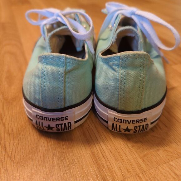 Converse All Star Double Tongue Womens 8 Mint Green Low Top - Picture 3 of 7